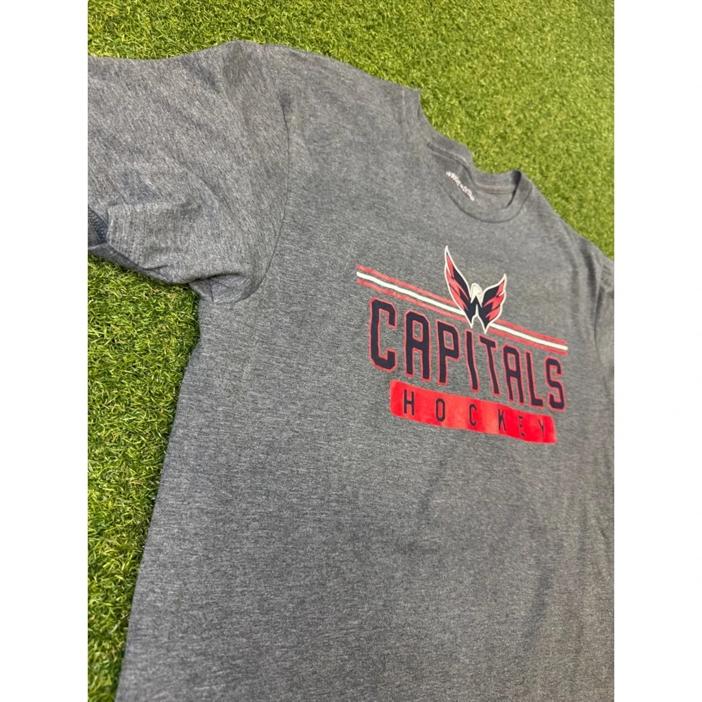Wright and Ditson Washington Capitals NHL Hockey T-Shirt Mens‎ Large Gray L